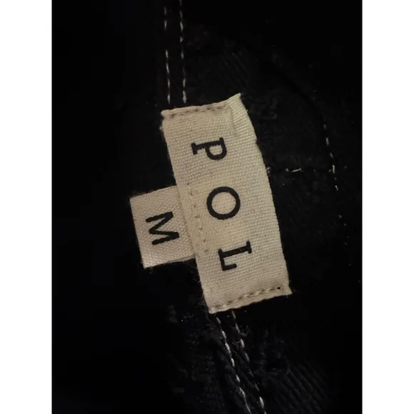 RARE POL Black & White Peace Sign Duster Jacket M Medium Women’s NWOT - Picture 5 of 9